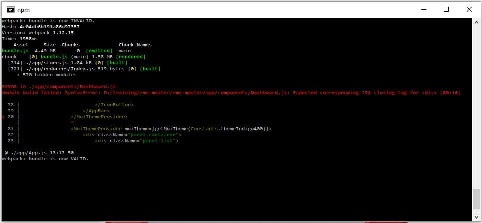 React handle missing tag