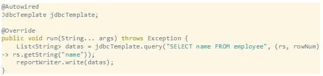 Spring respective code sample