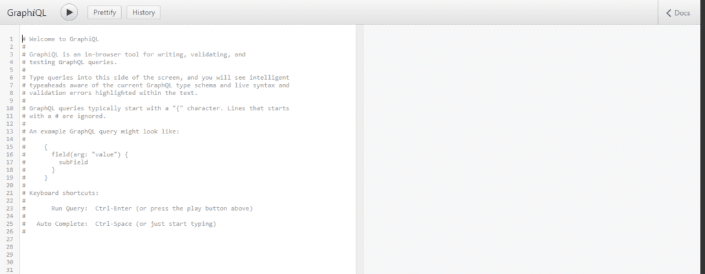 interactive in-browser ide for exploring graphql