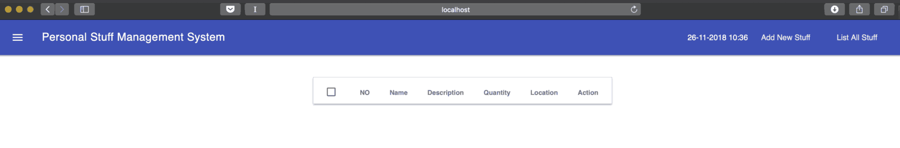 Personal Stuff Management System Image