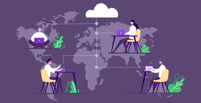 Agile Development in Distributed Team illustration